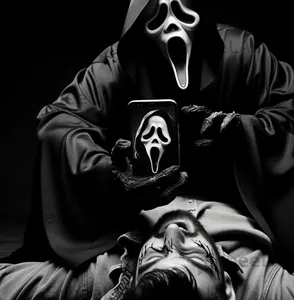 Hueforge - Ghostface Selfie with Glowing Mask