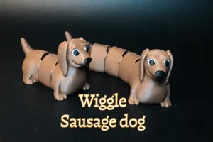 Wiggle Sausage Dog, Print in Place Fidget Toy