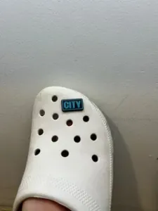 Man CITY Crocs JIBBITS Caption