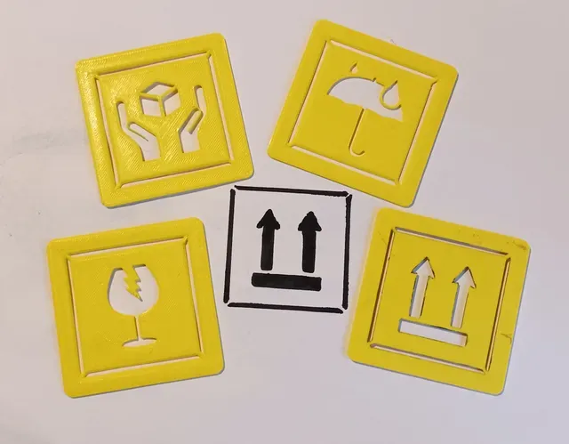 Drawing stencils for packages