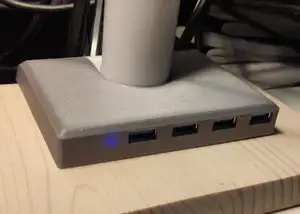 Shell for Anker USB hub on vivo monitor arm