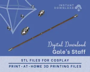 Gale's Staff STL Files - Baldur's Gate 3 Cosplay Prop (Digital Download)