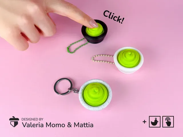 Clicker Wasabi, Clicky Keychain NoStress Toy for your Sushi Collection