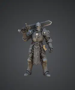 Dark Executioner Knight 3D Printable Model – Skull Armoured Greatsword Warrior
