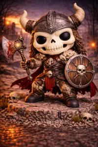 Cute Skeleton Viking