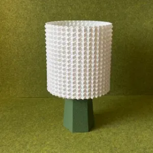 Geometric Table Lamp with Brick-like Pattern