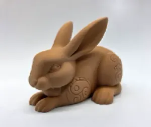 Wood-Carved Rabbit #6