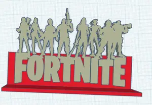 Fortnite standing statuette - inscription on the shelf,