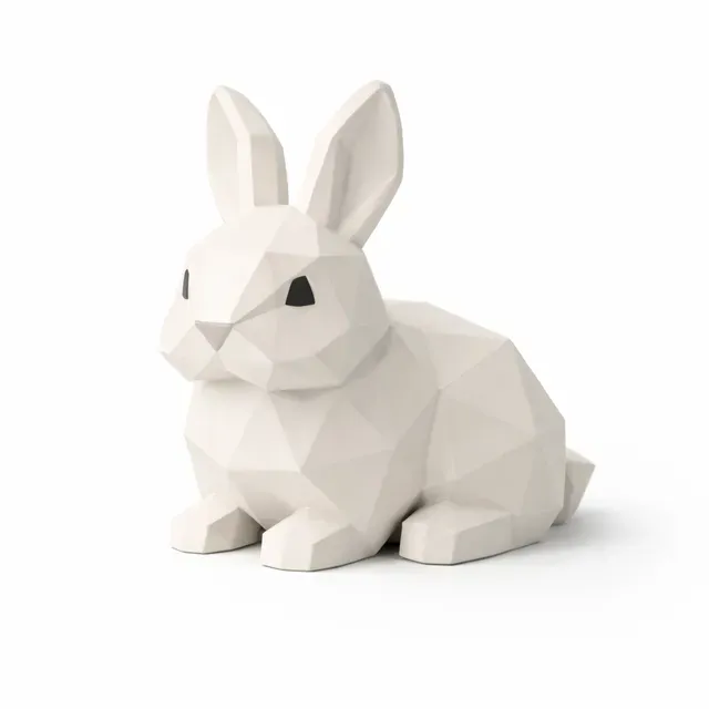 Low Poly Pets Set – Minimal Geometric Dog, Cat, Bunny & Hamst — Фото 6 из 8