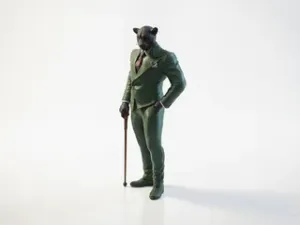 Dapper Cheetah Gentleman Figurine Animals 3D Printable