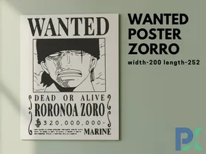 One Pice Wanted Poster Zorro