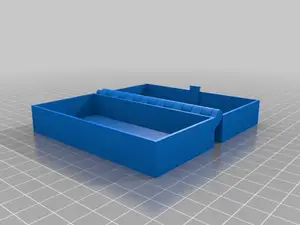 My Customised Hinged Box With Latch, Somewhat Parametric and Printable In One Piece 100x50x16