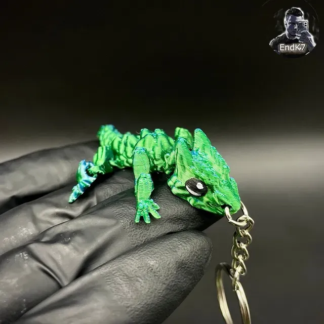 Little Grass Dragon Keychain - Articulated - Print in Place — Фото 2 из 4