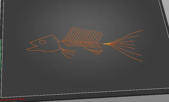 Tactile image: skeleton fish (side) — Фото 2 из 6