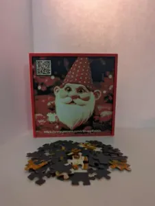 49 Piece Gnome Holding a Lantern Jigsaw Puzzle-QR