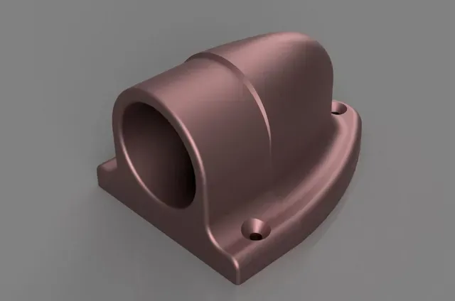 Steampunk Style - Door Pull Handle - Offset Wall Flange Ø50mm — Image 5 of 6