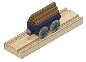 BabyTrains MINI - Vlak vagón se dřevem (OUTDATED)