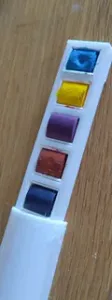 Compact print-in-place watercolour palette