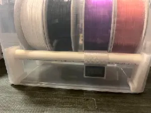 Filament Spool Holder Sterilite 20Qt - 3/4 inch PVC w/Hygrometer Mount