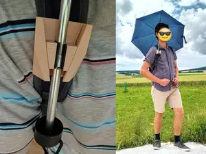 Umbrella/Stick Holder with Quick Release
