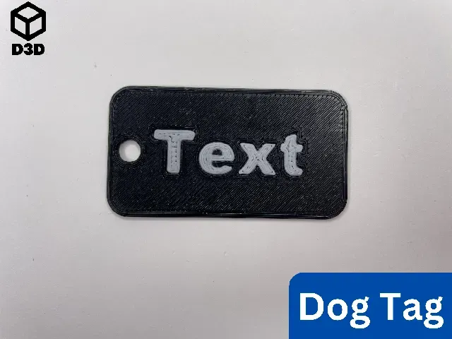 One-Sided Customizable Dog Tag (Fusion 360)