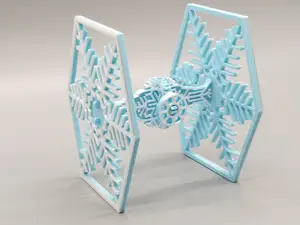 Snowflake TIE Fighter Kit Card Ornament