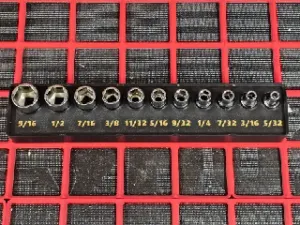 ICON 1/4 in. Drive SAE Socket Set Storage For Gridfinity