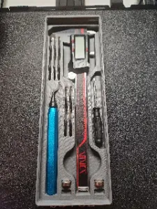 Gridfinity Bin - Calipers and Deburring Tool Holder | 2x6, magnet, stackable