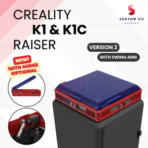 CREALITY K1 & K1C RAISER / LID EXTENSION / RISER / TOP COVER / UPGRADE (VERSION 2)