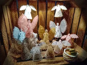 angels and bells - hangable Christmas ornaments - fast print (11-28 min)