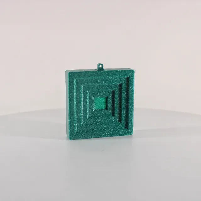 Subtractive Square Ornament, Christmas Decor by Slimprint