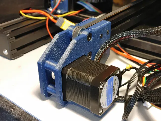Y-Axis Motor Relocation Bracket for large NEMA-17 motors on the Ender 3 v1