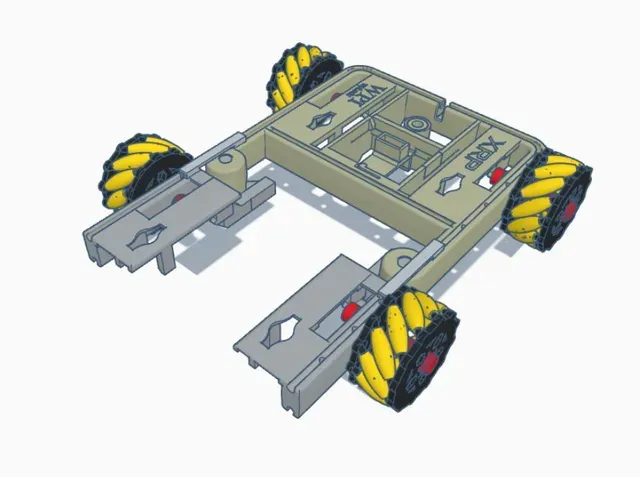 XRP Mecanum Drive / Omnidirectional (fully printed with 2 different frames) — Фото 3 из 7