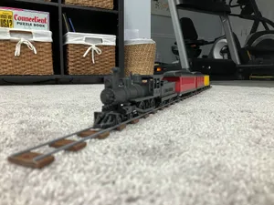 Little Old and Slow Train and Cars