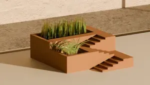 Double Ladder Pot Plant - Home Decoration