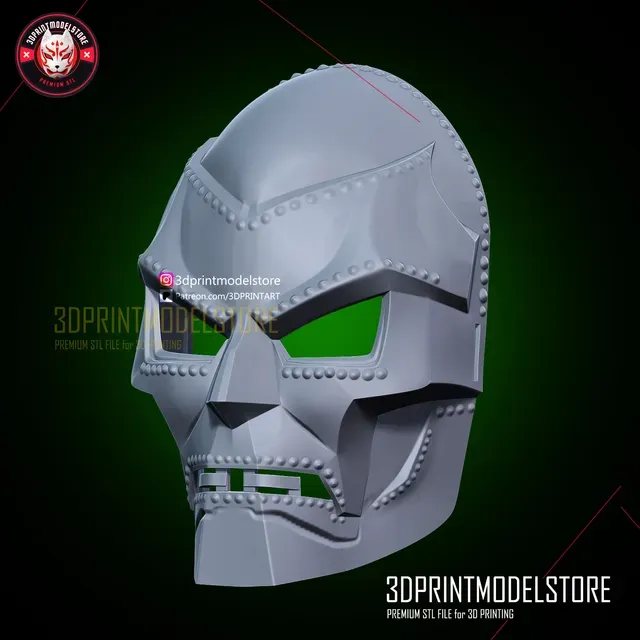 Dr Doom Mask - Marvel Doctor Doom Helmet - Cosplay Props - FREE STL — Фото 6 из 7