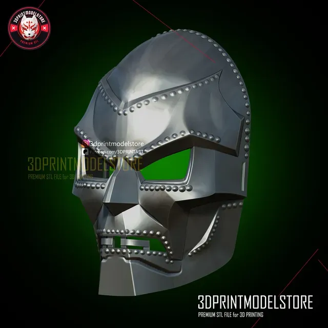 Dr Doom Mask - Marvel Doctor Doom Helmet - Cosplay Props - FREE STL — Фото 4 из 7