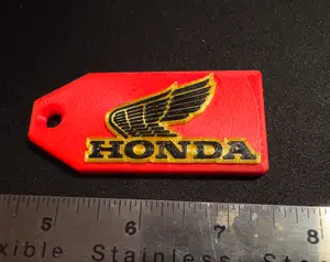 Honda Motorcycle Key Fob (1980s Style)