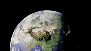 realistic earth with topography and bathymetry