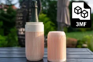 Curvy wine bottle case