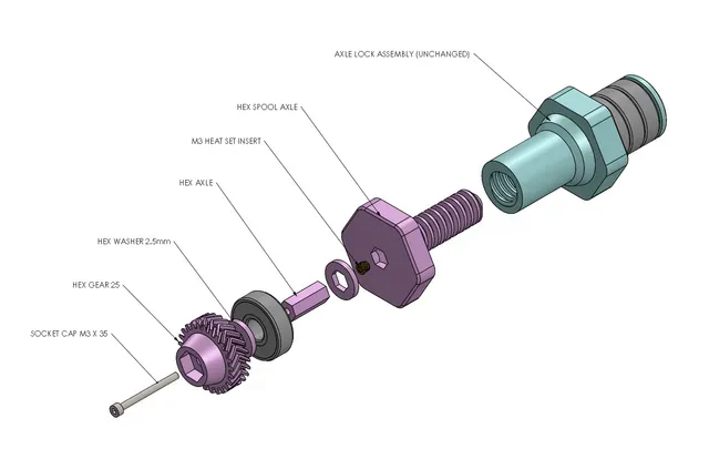 Winder Spool Holder with Hex Axle — Image 4 of 6