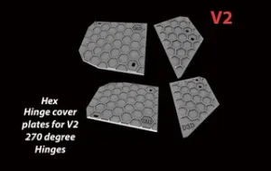 HEX Hinge Cover plates for Version 2 of my 270 degree hinge set