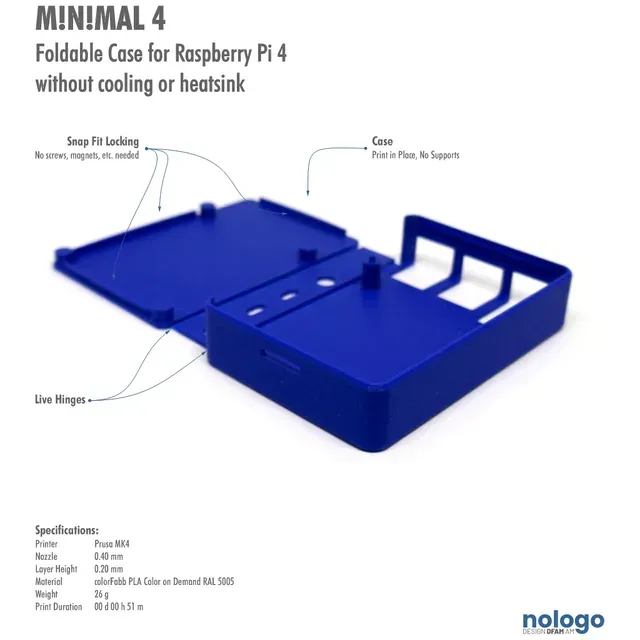 M!N!MAL 4 - Raspberry Pi 4 Case