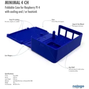 M!N!MAL 4 CH - Raspberry Pi 4 Case