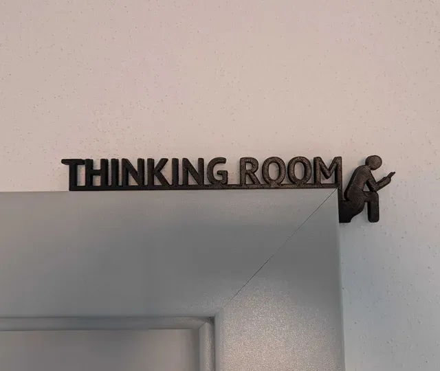 Toilet - Thinking room - sign
