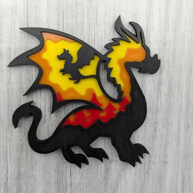 DRAGON MULTILAYER 3D MODELS/ 3D LAYER/ 3D MANDALA
