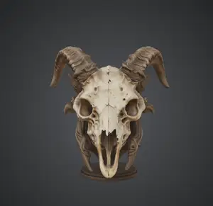Ram Skull Totem – Horned Bone Relic