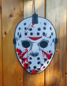 Halloween scary Jason's mask window decoration