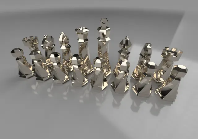 Hexagon Chess Set - magnetic, no support