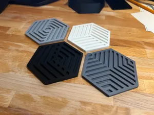 Geometric Coasters w/Bottom